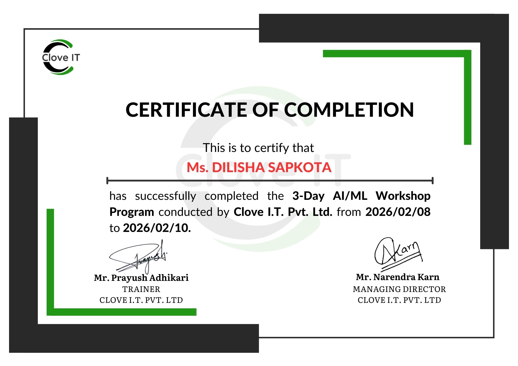 Technical Certificate